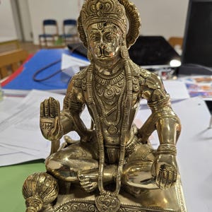 ハヌマーン真鍮像：9インチの猿神、インド美術ギフト - Etsy 日本