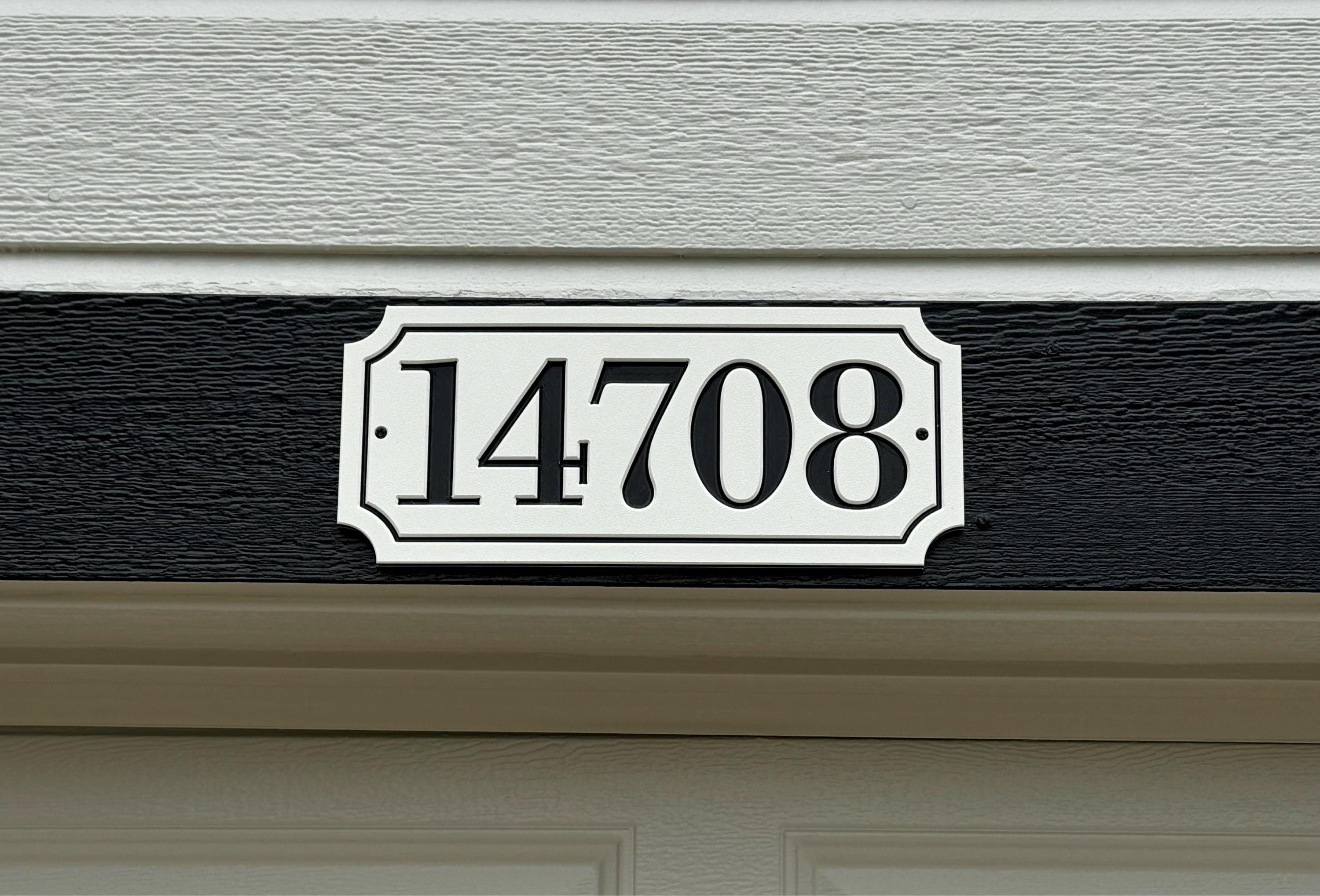 House Numbers Plaque Medium Address Plaque Vertical Custom House Numbers Signs Horizontal HDPE Plastic Weather-Resistant