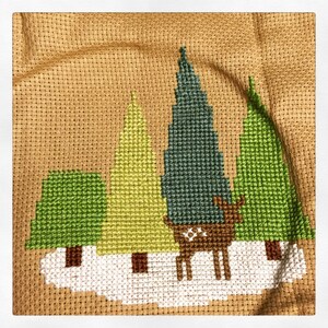 Cross Stitch Pattern - Deer in the Forest Cross Stitch Pattern ...
