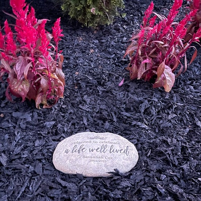 Planted to Celebrate a Life Personalized Memorial Garden Stone