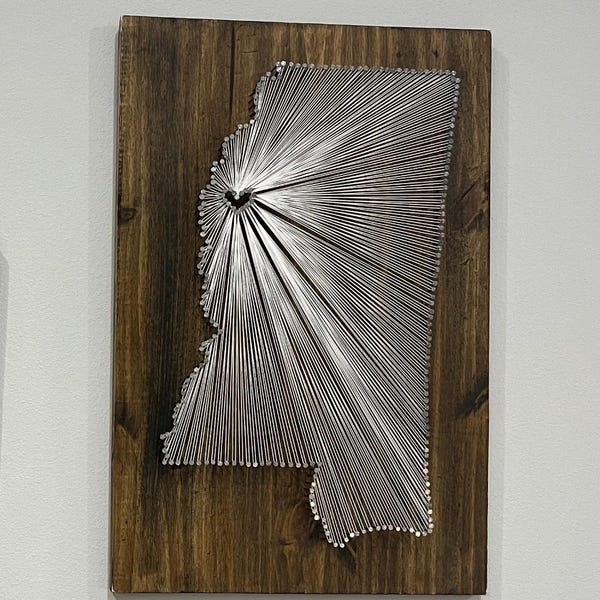 Custom Mississippi String Art, Rustic State Sign, Personalized Gift - Etsy