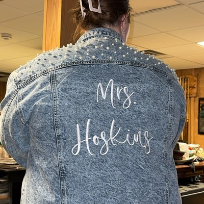 Embroidered Bride Denim Jacket, Bride Jean Jacket, Future Mrs Jacket ...