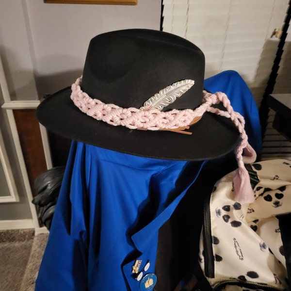 Boho Macrame Hat Bands, Handmade Hat Bands, Hat Accessories, Hatband ...