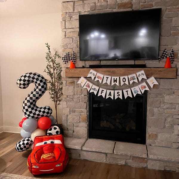 Two Fast Balloon Stack TWO Fast Balloon Tower L TWO Fast Balloons L Race Car Balloons L Race ...