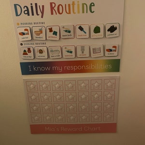 Children's Daily Routine Chart morning and Evening - Etsy