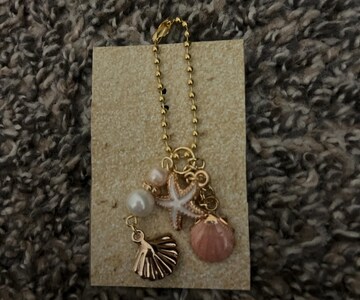 Pink Mermaid Ocean Pearl Charm Dangle Purse Jewelry Beaded Accessory Gift for Her Beach Keychain for handbag Seashell  Journal Planner Charm