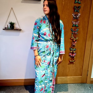 Cotton Kimono Robes for Women Indian Dressing Gown Unisex - Etsy