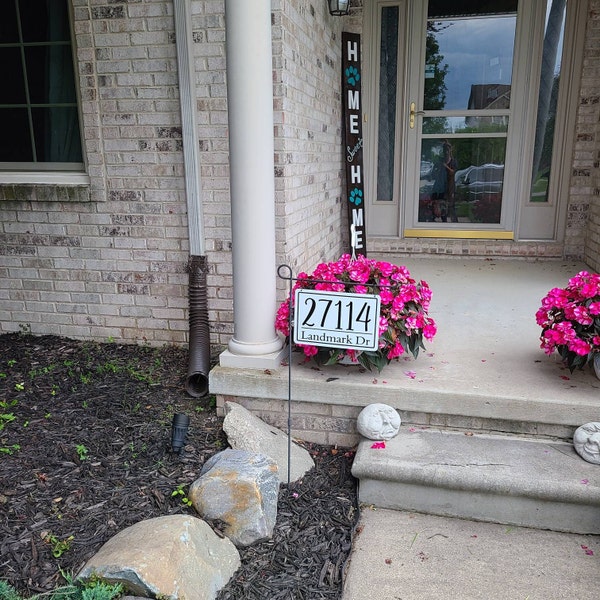 Hanging Address Sign, Perfect for Mailbox, Light Post, or Garden Flag ...