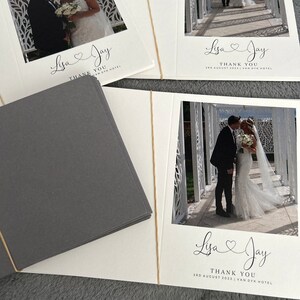 Folded Thank You Cards Wedding Thank You Card With Photo - Etsy UK