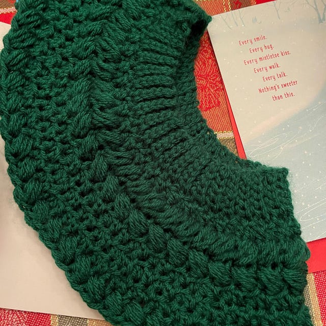 A customer's finished Macchiato Sweater Crochet Pattern PDF