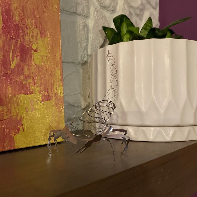 Scorpion Mosquito and Bug Insect Wire Sculpture, Stainless