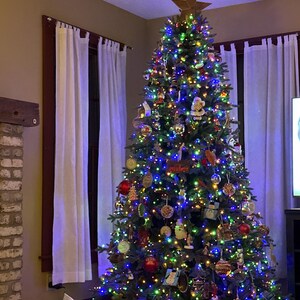 Natural Wood Star Christmas Tree Topper Decoration 12” Star Tree ...