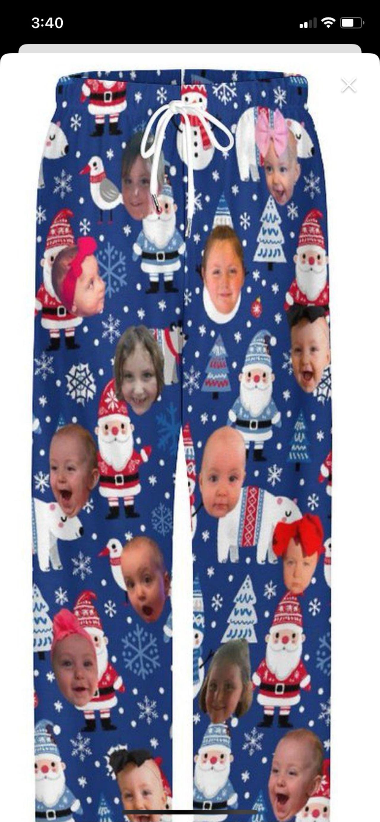 Christmas Pajama Pants with Faces, Faces on Pajamas, Face Pajama Pants, Personalized Pajamas with Face, Custom Face Pajamas, Gift for Family