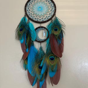 Black Crescent Moon Dream Catcher With Crystal - Etsy