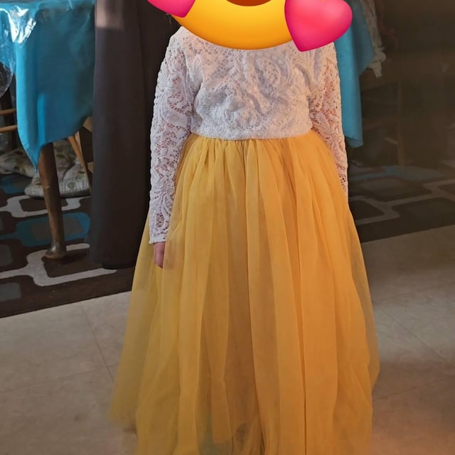 Robe Fille Youngland Taille 6 – Jaune, Longueur 34 Pouces, Style Ourlet Mouchoir – Occasion Très Bon État