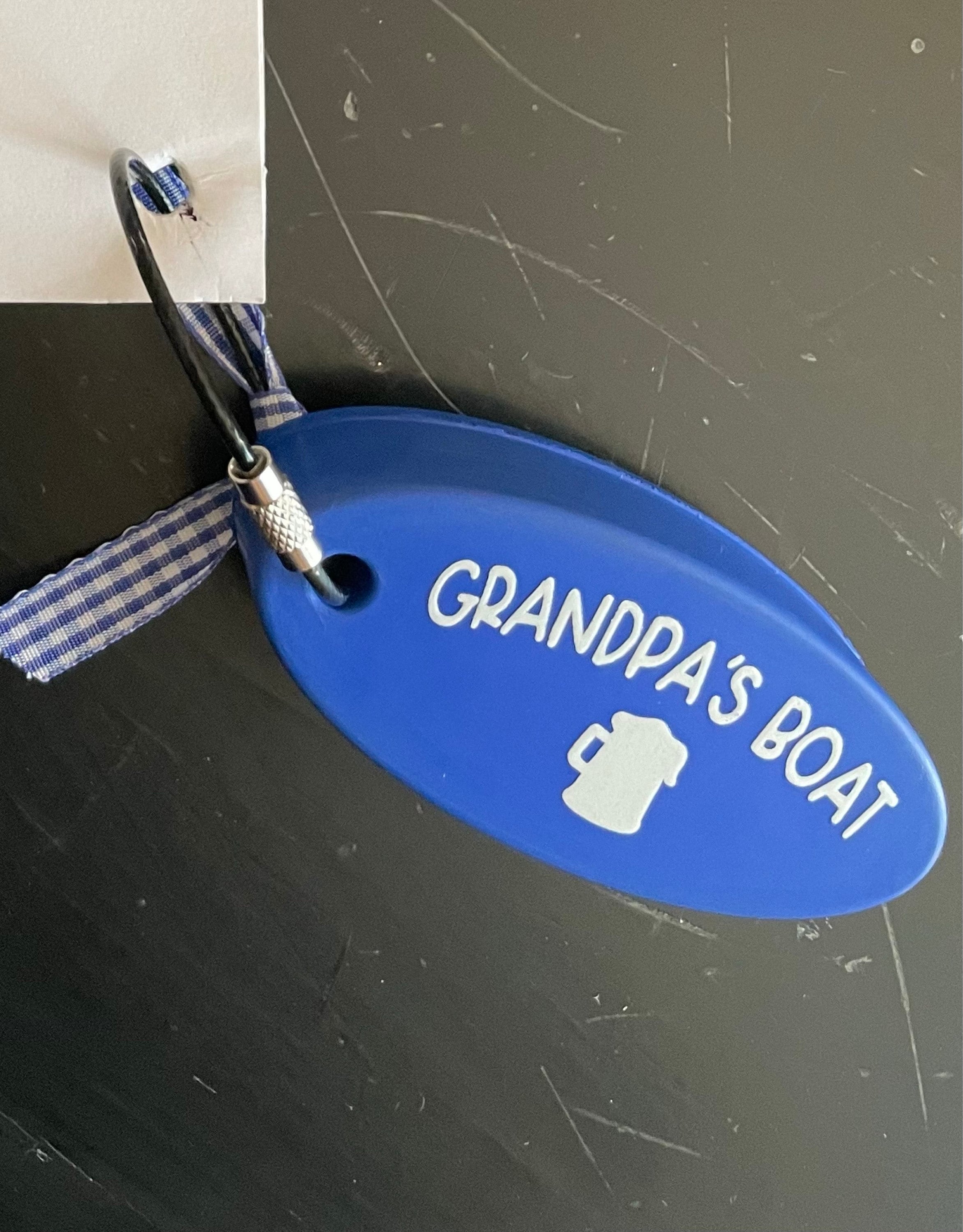 Personalized Floating Boat Keychain, Pool, Kayak, Watersports, Beach House, RV, Fishing, Surfing, Jetski, Pontoon Boat - Glows and Floats!