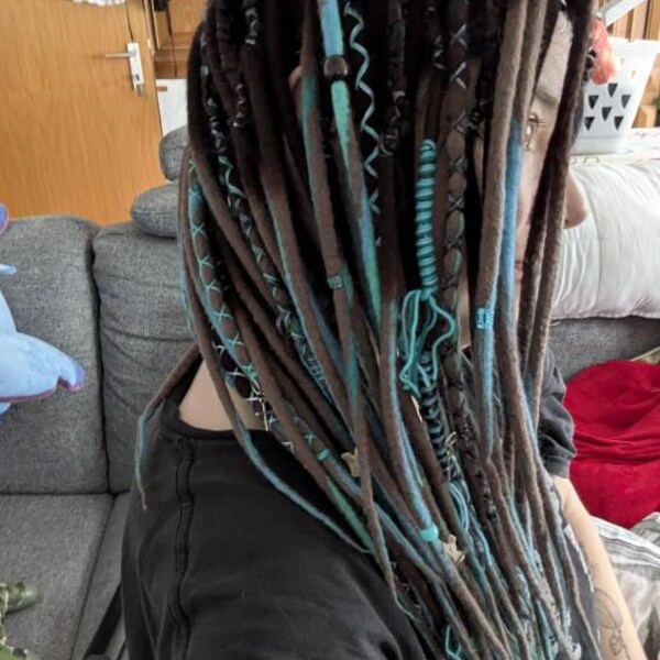 Wool Dreadlocks Solid and Braids Colors: Blond, Sand Beige, Cinnamon ...