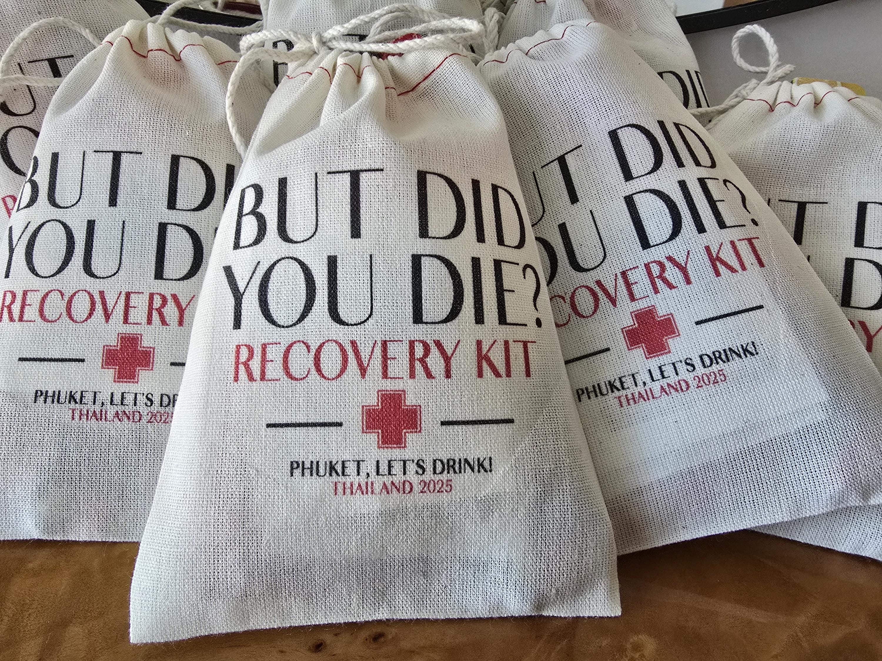 But Did You Die Recovery Kits - Individuelle Hangover Kit Taschen - Junggesellinnenabschieds-Party-Geschenktaschen - Lustige Junggesellinnenabschieds-Katertaschen