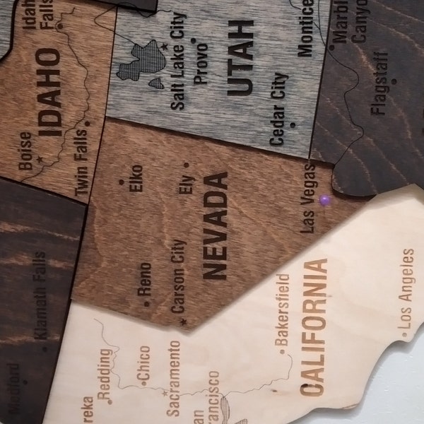 Wood USA Map Push Pin US Travel Map United States Travel Gift Extra ...