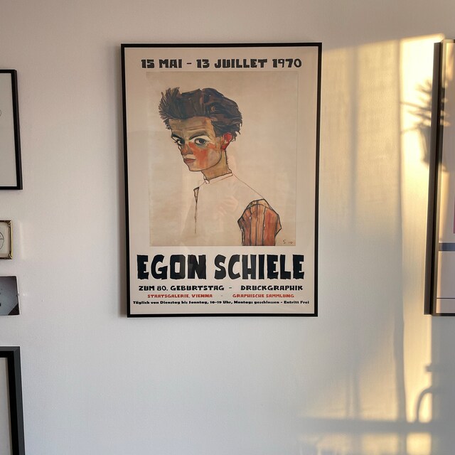 Egon Schiele Exhibition Poster: Staatsgalerie Vienna, 1970 - Etsy