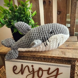Calkrer - Requin Crocheté Main - Animal Soutien Émotionnel - Carte Inspirante Incluse - Cadeau Unique
