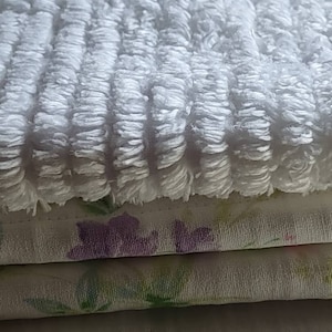 Cotton Terry Chenille Fabric by the Yard - White (TC0501-596)
