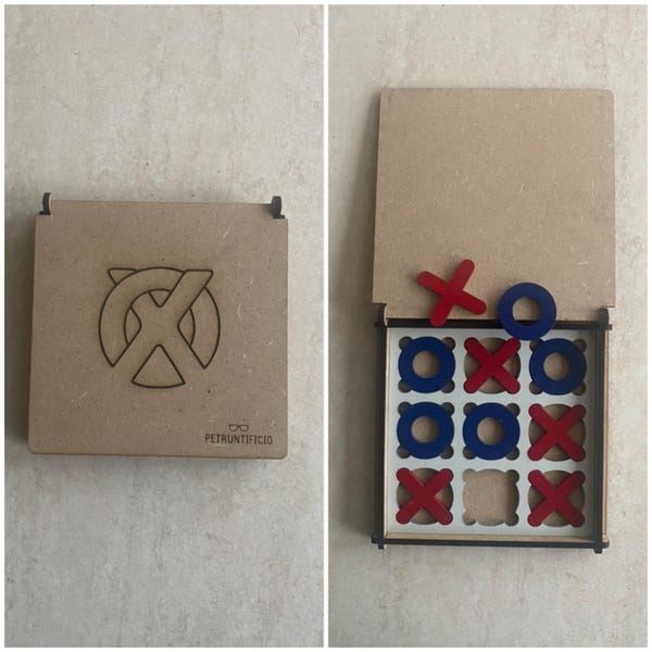 Laser Cut Tic Tac Toe Wooden Game Svg Files, Vector Files for Wood ...