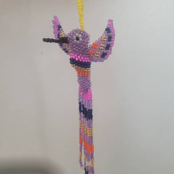 Beaded Hummingbird Pattern, 3D Animal Ornament Tutorial, Digital ...