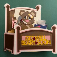 Get Well Bear Card in A Box 3D SVG - Etsy Australia