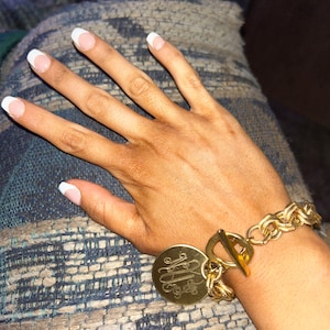 Bracelet, Bold, Hammered, Silver, Two Tone ,chunky, Personalized ...