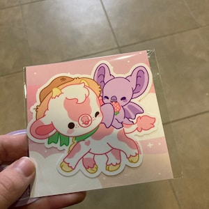 Shortcake Strawberry Cow Bright Bat - Cute Kawaii Vinyl Sticker ...