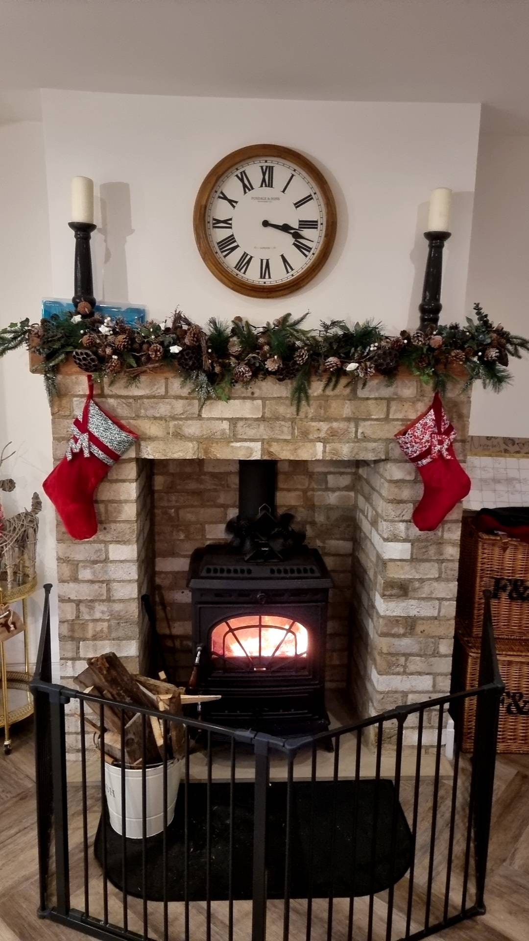 Liberty and velvet Christmas stocking with optional personalisation.