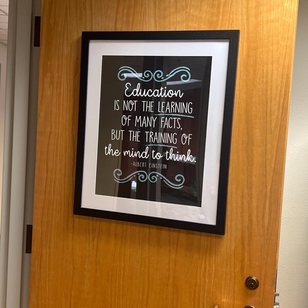 Education QUOTE, Albert Einstein Quote, Educational Quote, School Room ...