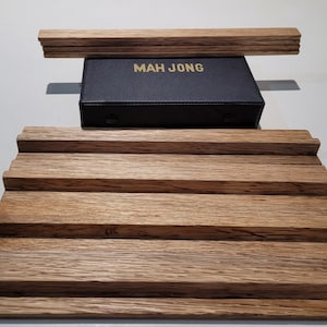Lot De 4 Supports En Bois Pour Mahjong - Accessoire De Jeu Pour Vacances Et Soirées
