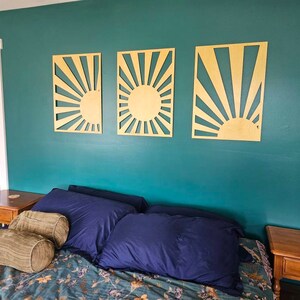 Wooden Triangle Wall Art, Large Wood Tiles Home Decor, Geometric Shapes ...