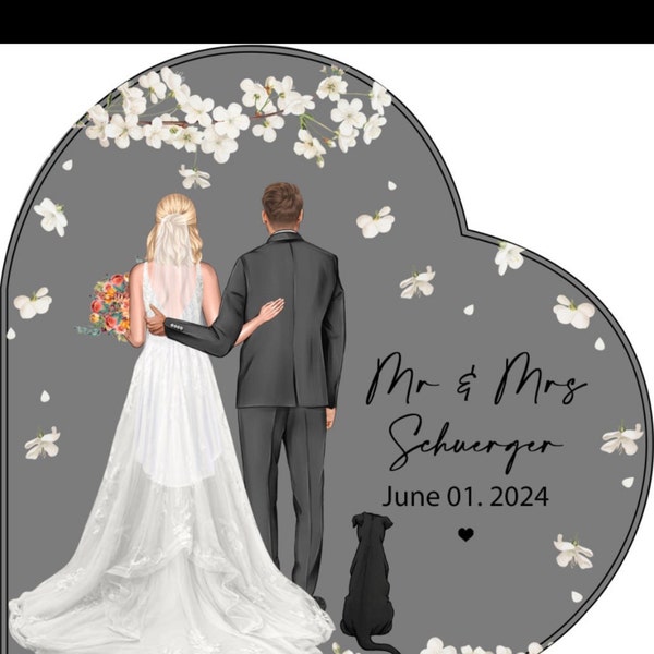 Personalized Heart Acrylic Plaque - Gift for Sisters - Up to 5 Sisters - Sisters are always connected by heart main image 1