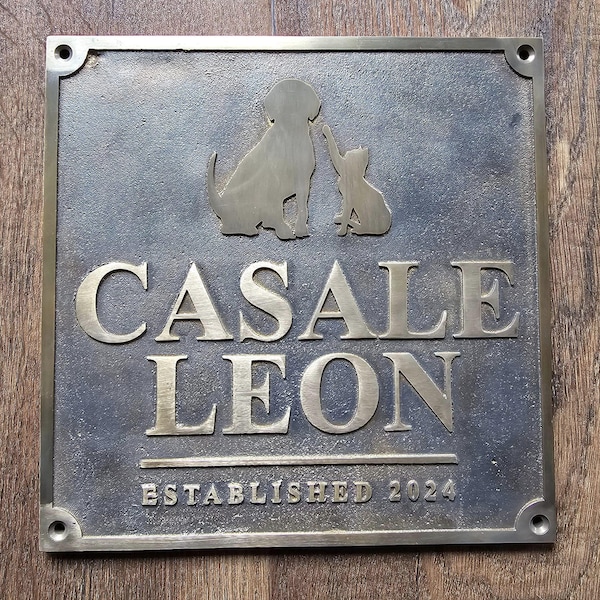 Rustic Bronze Sign Custom Made Cast Bronze Signs & Plaques - Personalized Logo/crest ...