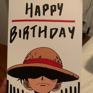 One Piece Luffy Greeting Card Etsy Singapore