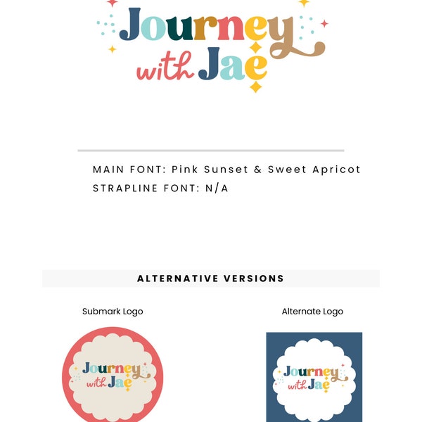 Editable Logo Design Canva - Small Business Logo Template - Bright