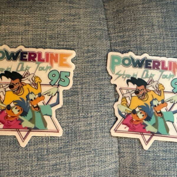Power Line Stickers Powerline A Goofy Movie Disney Stickers Disney Sticker Water Bottle ...