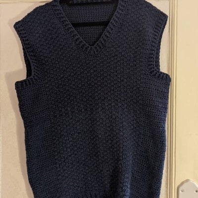Crochet Pattern: Summit Men's Sweater Vest permission to Sell Finished ...