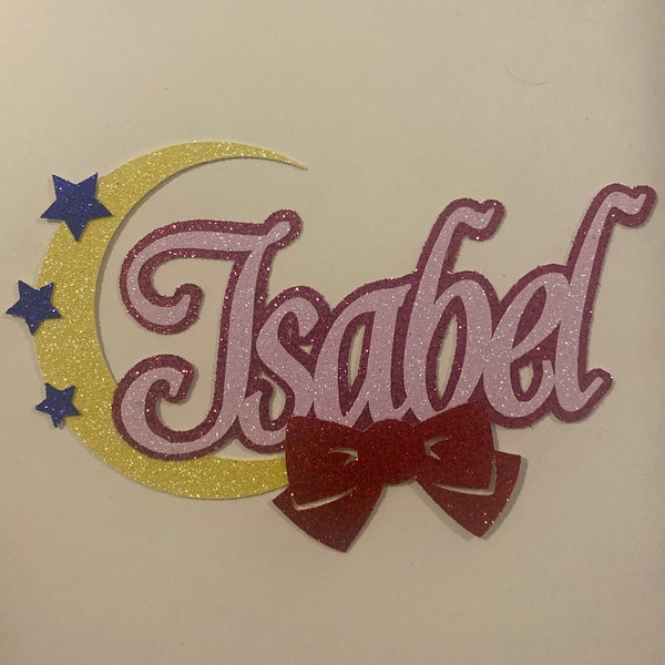 PERSONALIZED Sailor Moon Inspired Name Glitter Die Cut/party ...