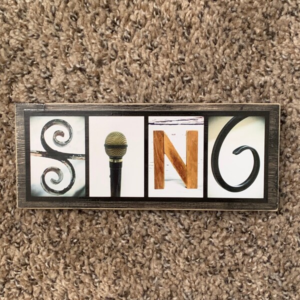 Sing Sign, Music Teacher Gift, Singer Gift, Musician Gift, Gifts for ...