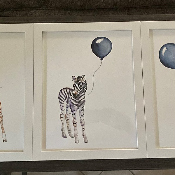 Nursery Wall Art Boy Nursery Decor Baby Animal Prints Baby Boy Wall ...