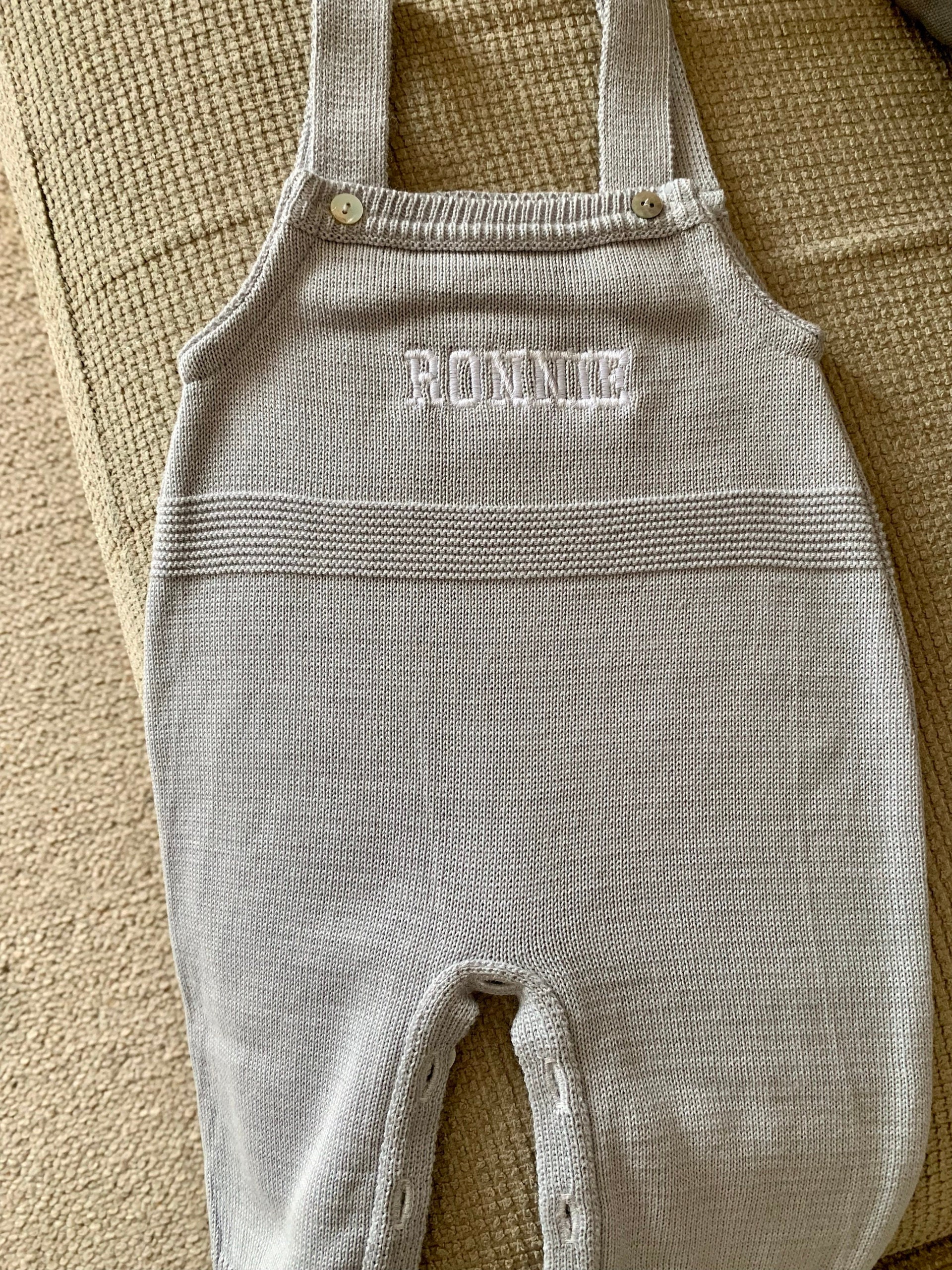 Knitted Baby Dungarees, Designer Baby Boy Romper, Baby Boy Dungarees, Baby Shower Gift, Baby Boy Christening outfit, Newborn Gift