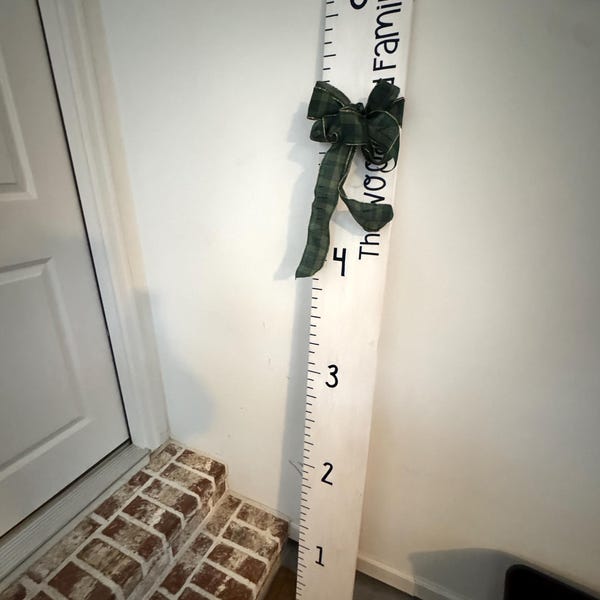 HAND PAINTED Growth Ruler, Growth Chart, Measuring Stick, Kid Ruler ...