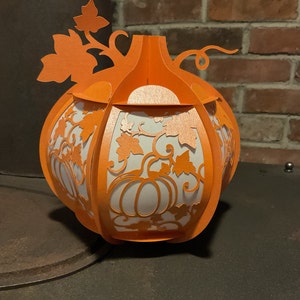 Pumpkin Lantern SVG Halloween Lantern Template Happy Halloween Paper ...