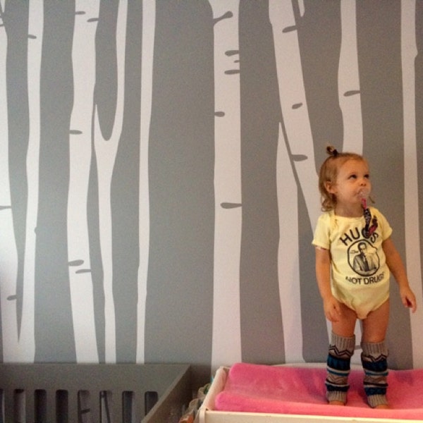 Large Wall Birch Tree Decal Forest Kids Vinyl Sticker Removable (9 ...