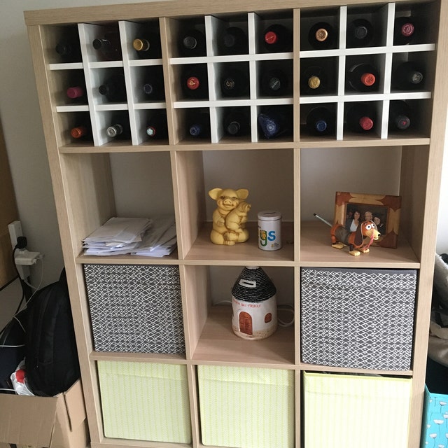 Ikea Kallax Expedit Shelf Insert for 9 Bottles up to 10 X 10 Cm Bottle Rack Wine Rack Wine Bottles Towel Rack Physiotherapy Etsy Ireland