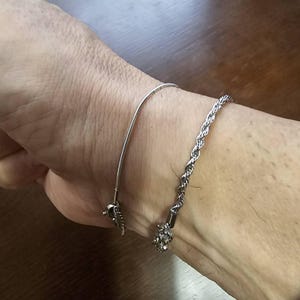 シルバーブレスレット メンズ、メンズブレスレット 細幅1mm スネーク